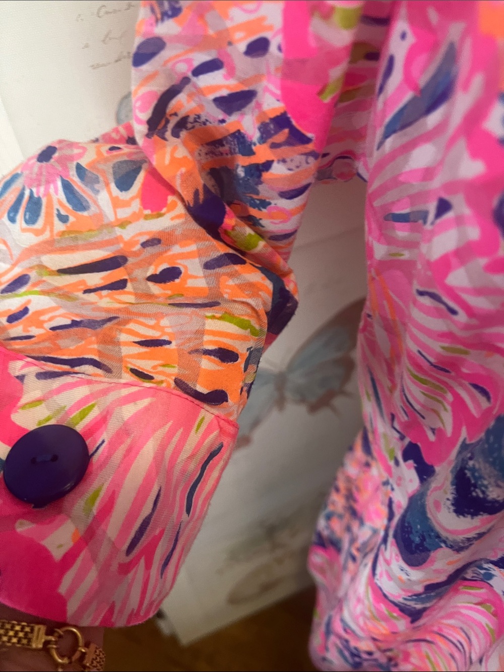 Lulu-B Pink Floral Off-Shoulder Top - Picture 10 of 11
